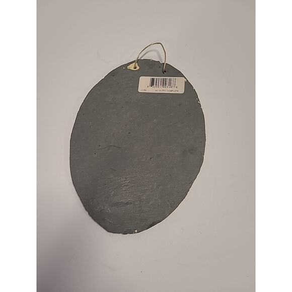 "No Outfit is Complete Without Cat Hairs" Painted Slate Tile Sign 9 x 7 Cat Lady - Picture 5 of 8